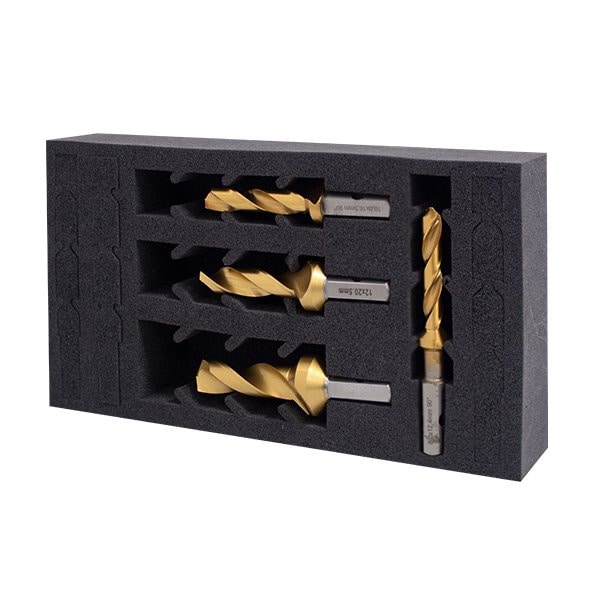 HMT DrillSink Bit Set, Contains 8/12.4mm, 10/16.5mm, 12/20.5mm, 14/25mm